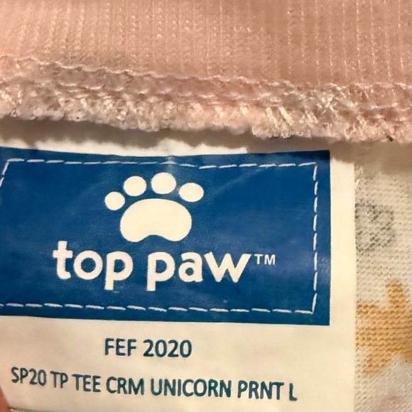 Top Paw Dog Pjs Unicorn Pink Rainbows Stars and Hearts Size Large PRE OWNED - Picture 3 of 4